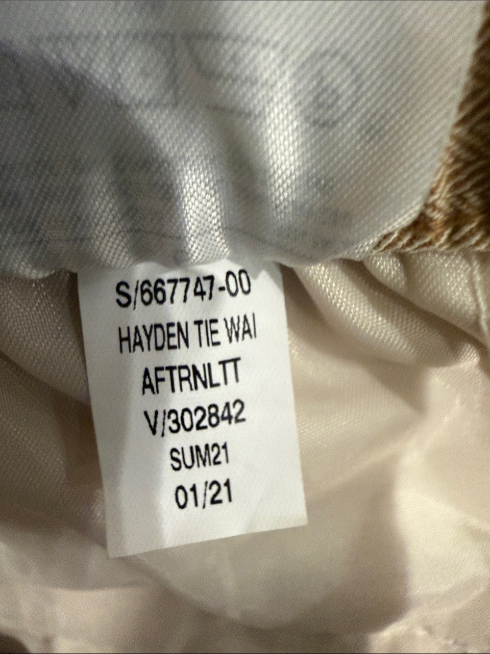 Banana Republic Hayden Tie Waist Pants Herringbone Tan Size 6 Pull-On Ankle - Picture 6 of 6